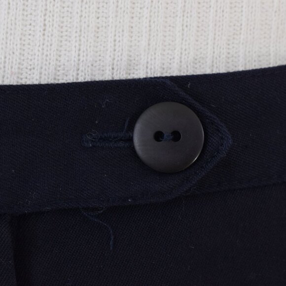 Vintage 90s Navy Poly/Rayon/Spandex Flat Front Trousers |‎ 29 waist - Picture 5 of 9